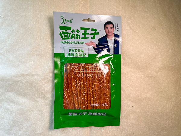 Мучные полоски ЗЕЛЁНЫЕ со вкусом барбекю 76 гр в Ставрополе